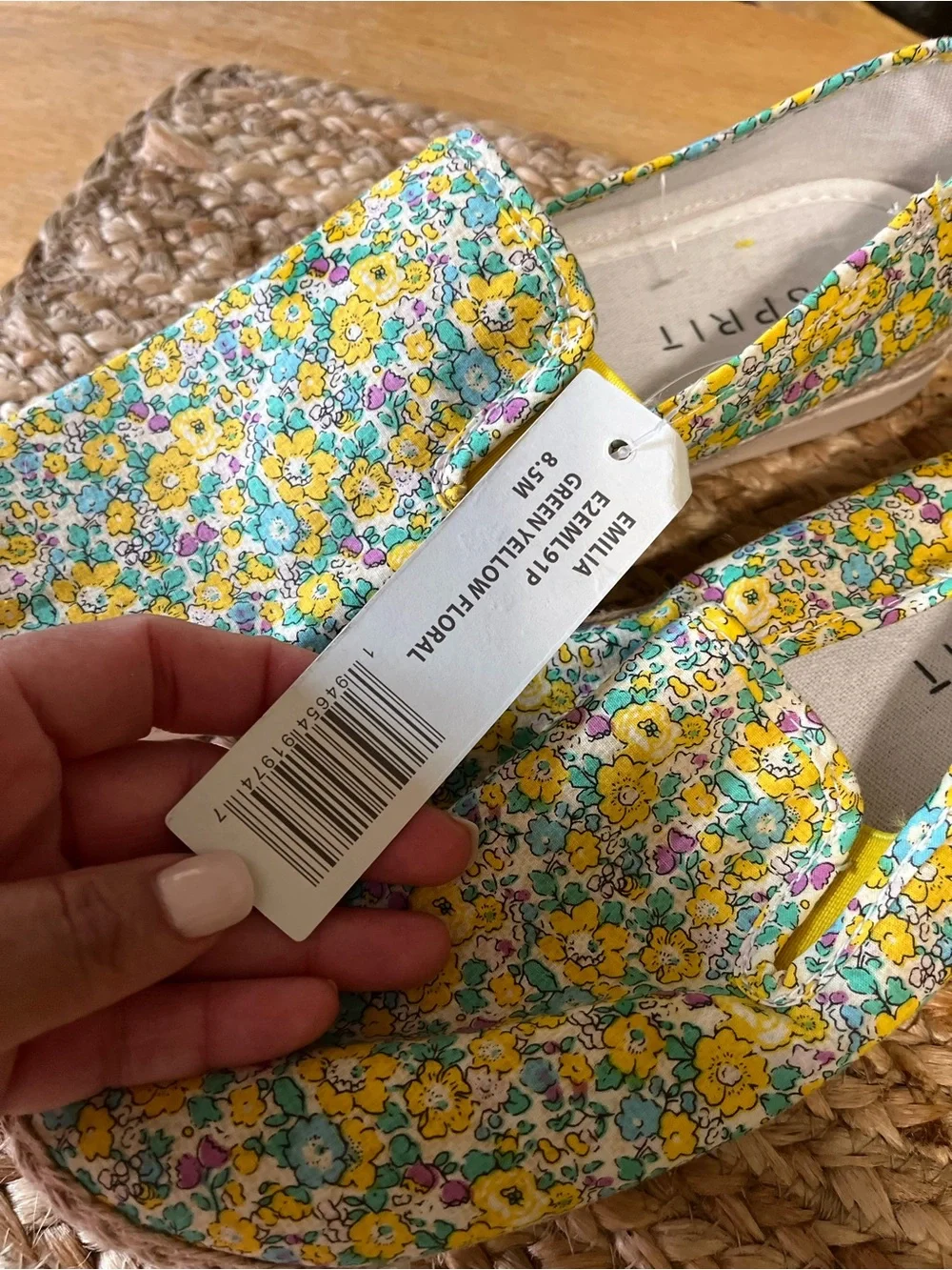 Esprit Yellow Floral Slip-On Espadrilles for Kids